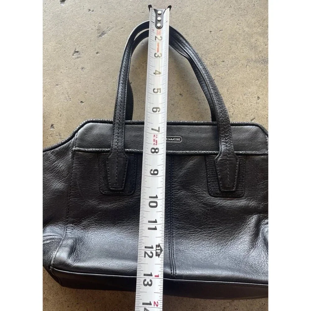 Coach Taylor Bette Mini Tote Black Leather Cross Body Bag Classic No Strap - Picture 4 of 15